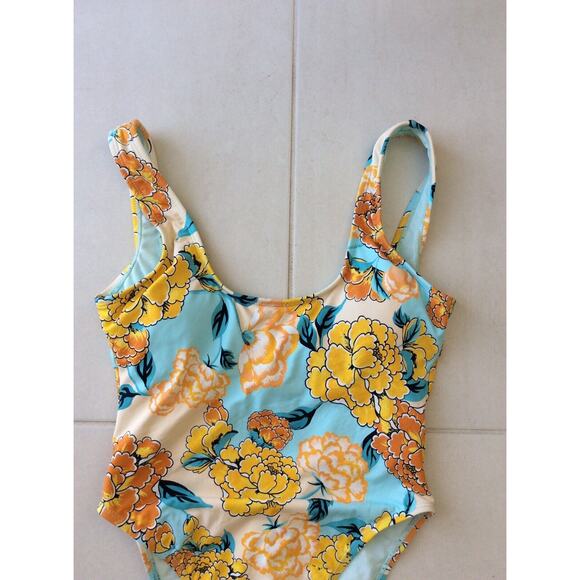The Bikini Lab One Piece Swimsuit Multicolor Floral Swimwear - Picture 2 of 8